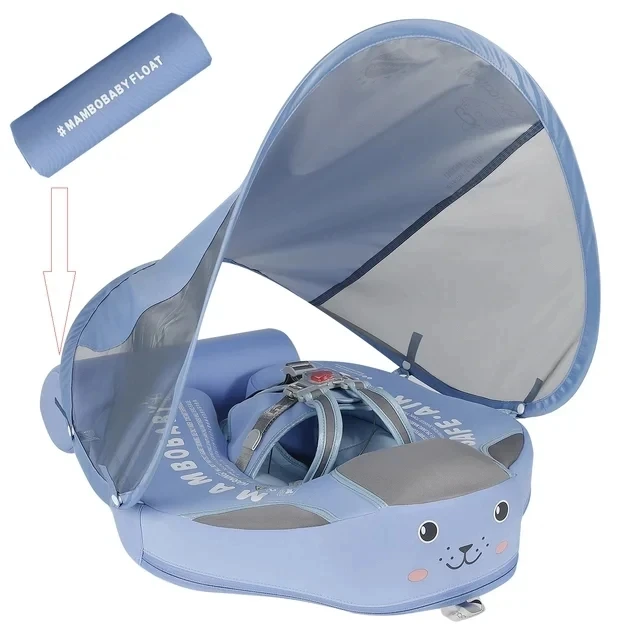 Baby Mambobaby Waist Float Summer Outdoor Floating Ring Float Can Lie Down Solid Non Inflatable Neonatal Toy With Foot Mats