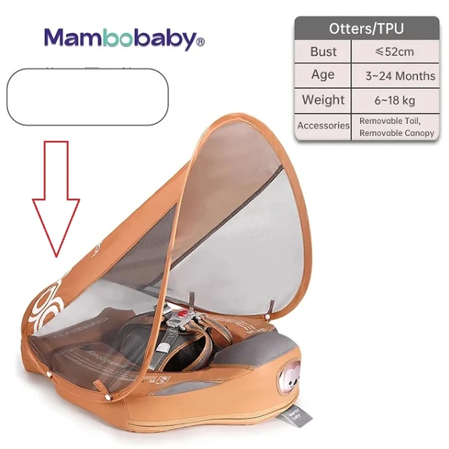 Baby Mambobaby Waist Float Summer Outdoor Floating Ring Float Can Lie Down Solid Non Inflatable Neonatal Toy With Foot Mats